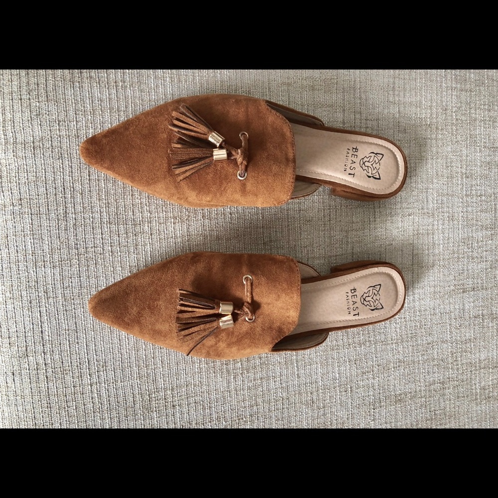 Brown slip on shoes